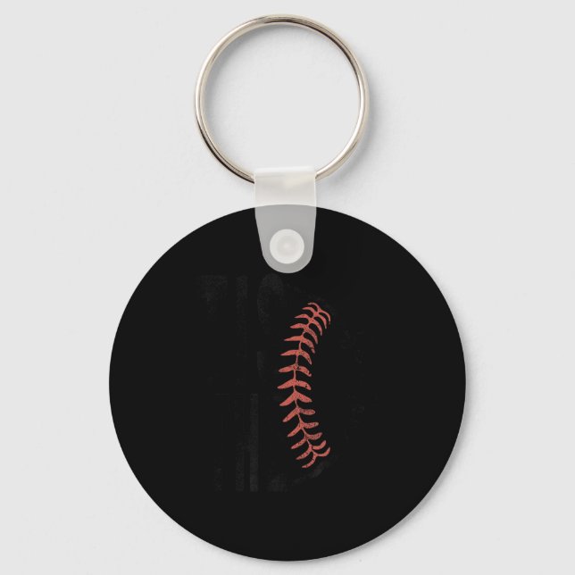 Porte-clés C'est la saison Baseball Softball Illustration drô (Recto)