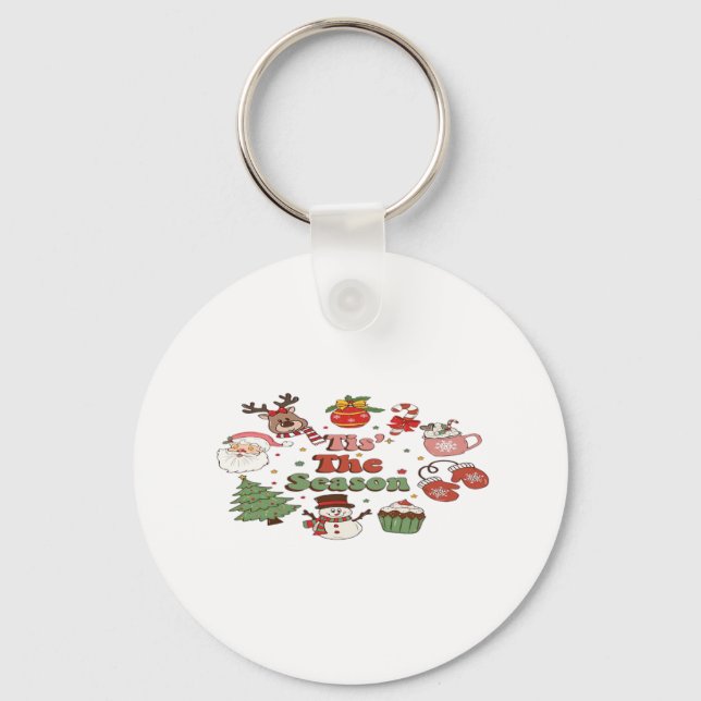 Porte-clés C'Est La Saison Bloc Acrylique Noël (Recto)