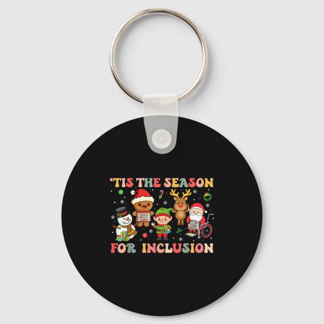 Porte-clés C'est la saison de l'inclusion Noël Sped Enseignan (Recto)