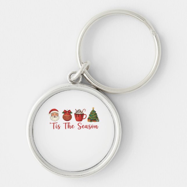 Porte-clés C'est la saison de Noël Santa Fête de fin d'année (Devant)