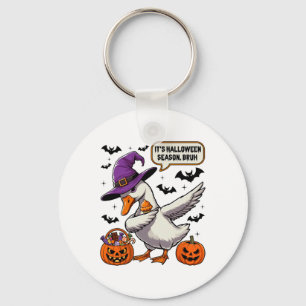 Porte-clés C'est la saison d'Halloween Bruh Funny Goose Costu