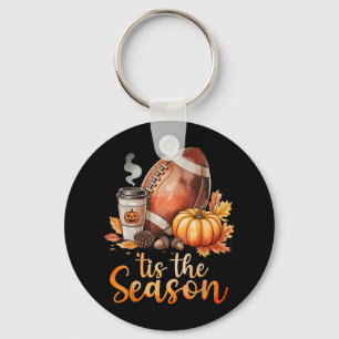 Porte-clés C'Est La Saison Football Citrouille Épice Automne