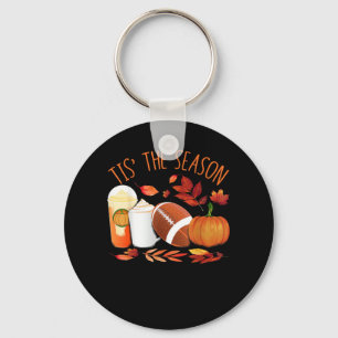 Porte-clés C'Est La Saison Football Citrouille Thanksgiving A