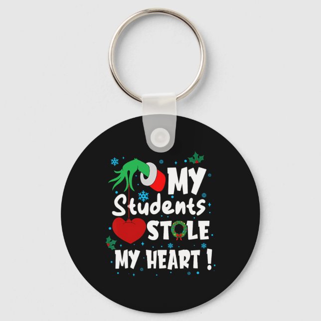 Porte-clés C'Est La Saison Fun Noël Mes Étudiants M'Ont Volé (Recto)