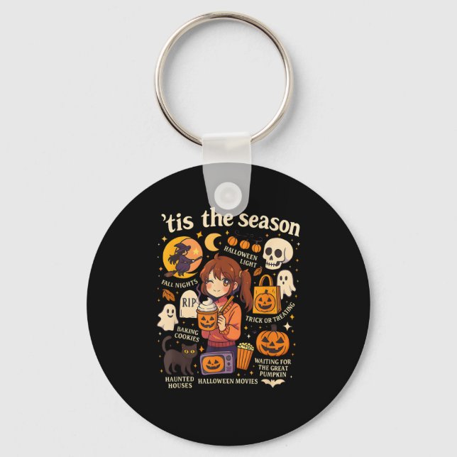 Porte-clés C'Est La Saison Halloween Anime Icons Design Autom (Recto)