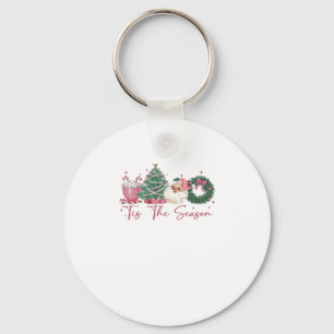 Porte-clés C'est la saison Joyeux Noël Mignon Café de Noël Ch