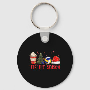 Porte-clés C'Est La Saison Volleyball Café Santa Hat Christm