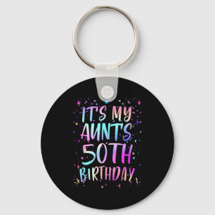 Porte-clés C'est l'anniversaire de ma tante de 50 ans Coloré