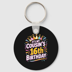 Porte-clés C'est l'anniversaire de mes cousins 16 ans Joyeux