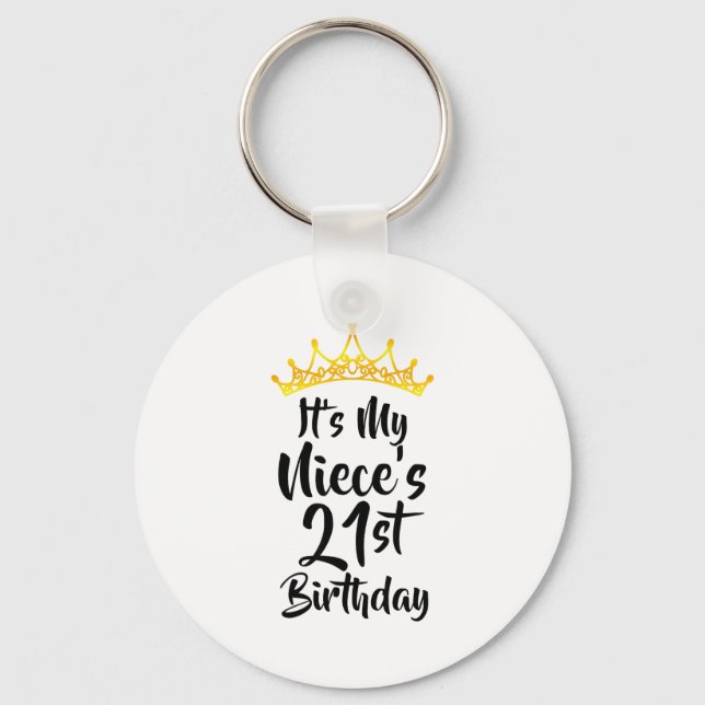 Porte-clés C'est l'anniversaire des 21 ans de ma nièce Couron (Recto)