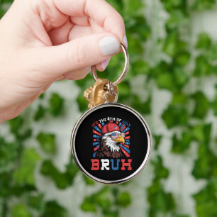 Porte-clés C'est le 4 juillet Bruh Aigle américain Patriote
