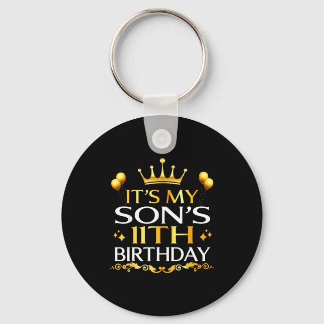 Porte-clés C'est les 11 ans de mon fils Joyeux Anniversaire 1 (Recto)