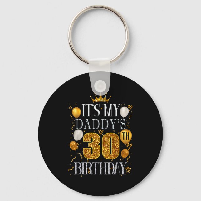 Porte-clés C'est les 30 ans de mon papa Joyeux Anniversaire 3 (Recto)