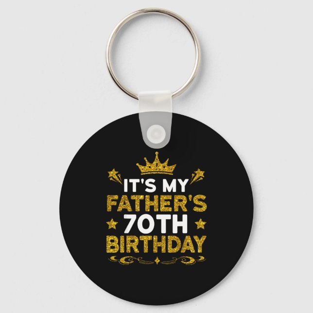 Porte-clés C'est les 70 ans de mon père Joyeux Anniversaire 7 (Recto)