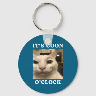 Porte-clés C'est l'heure de Goon Chat Drôle 