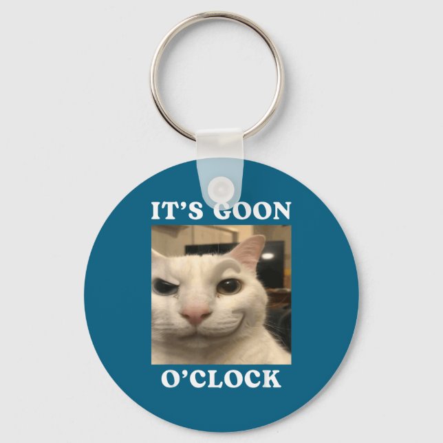 Porte-clés C'est l'heure de Goon Chat Drôle  (Recto)