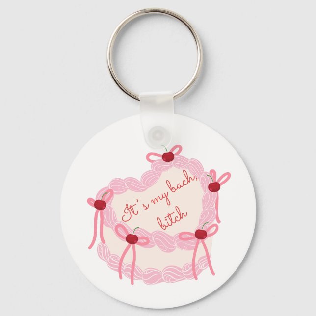 Porte-clés C'est ma Demoiselle d'Honneur | Gâteau Coquette po (Recto)