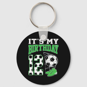 Porte-clés C'est ma fête d'anniversaire de football de 12 ans