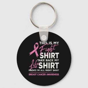 Porte-clés C'Est Ma Lutte Contre Le Cancer Du Sein Pink Rib