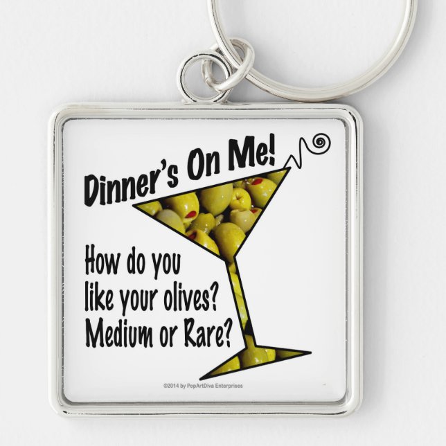 PORTE-CLÉS - C'est moi qui régale, des olives ? À  (Devant)