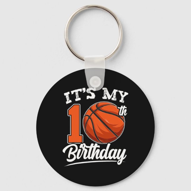 Porte-clés C'est mon 10e anniversaire Bysketbyll Player 10 An (Recto)