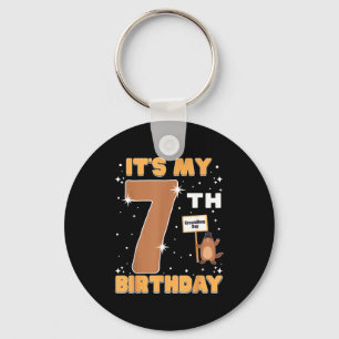 Porte-clés C'est mon 7ème anniversaire Jour de la marmotte 7