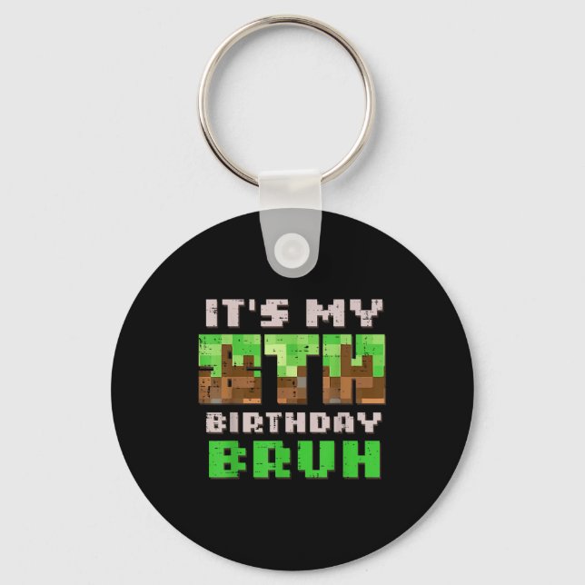 Porte-clés C'est mon 8e anniversaire Bruh Xel Gamer 8e annive (Recto)