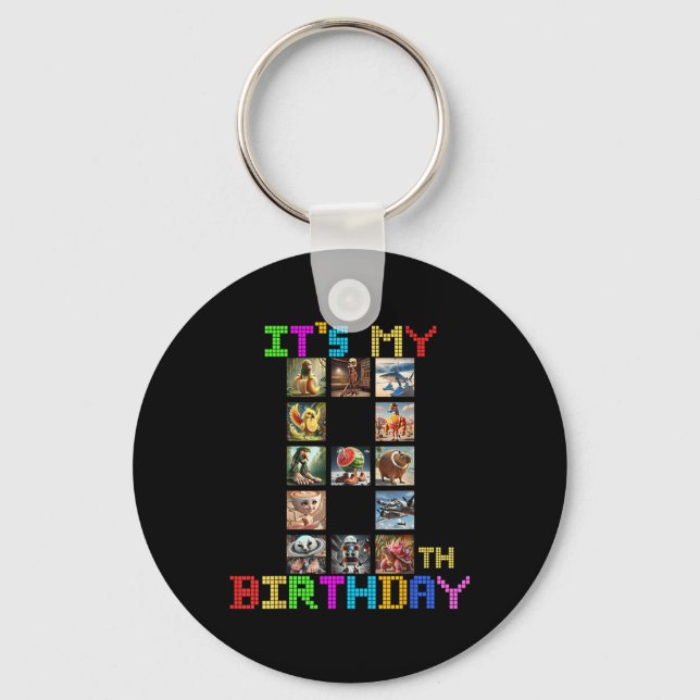 Porte-clés C'est mon 8e anniversaire Drôle de mème italien Br (Recto)