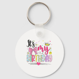 Porte-clés C'est mon anniversaire Coquette Arc Fleur Annivers