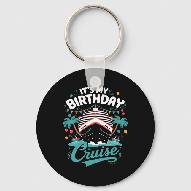 Porte-clés C'est mon anniversaire Croisière vacances Annivers (Recto)