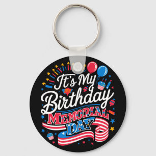 Porte-clés C'est mon anniversaire jour férié cool rétro drôle