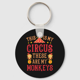 Porte-clés C'Est Mon Cirque Ce Sont Mes Moines Singes Fête De
