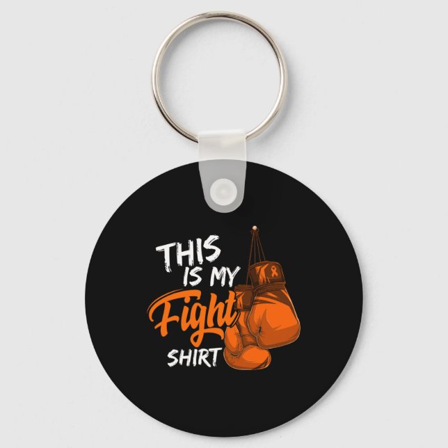 Porte-clés C'Est Mon combat Leucémie Conscience Guerrier Surv (Recto)