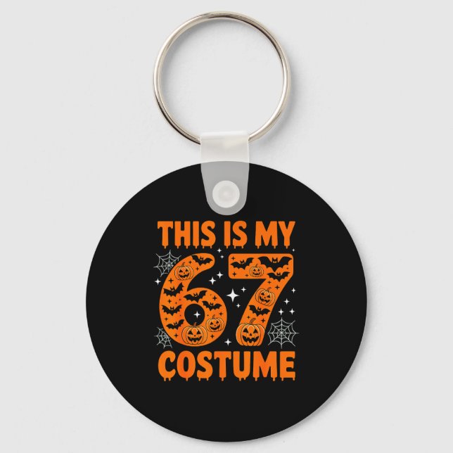 Porte-clés C'est mon costume 67 6 7 Mème Gen Alpha Halloween (Recto)