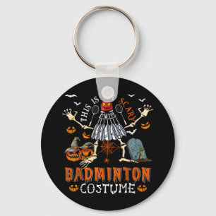 Porte-clés C'est mon costume de badminton effrayant Halloween