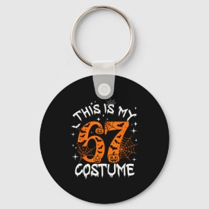 Porte-clés C'est mon costume d'Halloween 67 numéro 6 7 Meme S