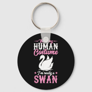 Porte-clés C'est Mon Costume D'humain Je Suis Un Cygne Drôle