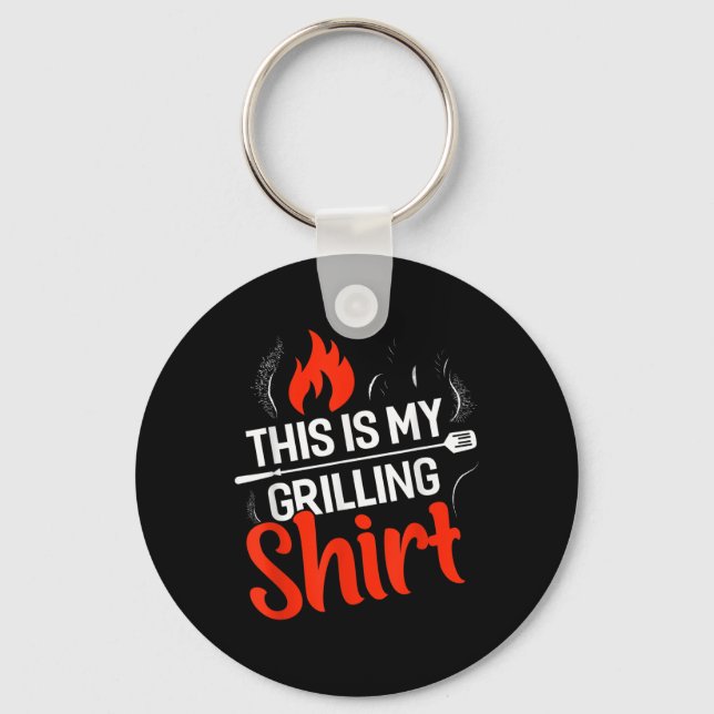 Porte-clés C'Est Mon Grilling Funny Barbecue Fumeur Bbq (Recto)