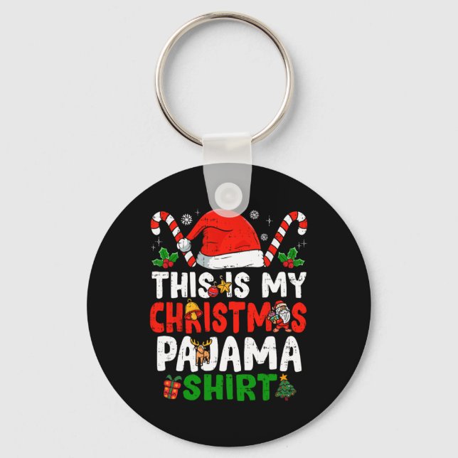 Porte-clés C'Est Mon Jour De Noël En Pyjama (Recto)