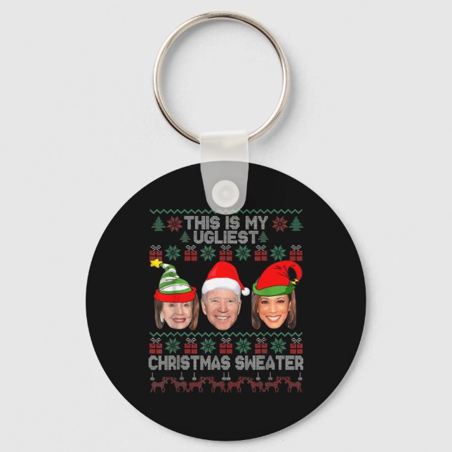 Porte-clés C'est mon Noël le plus laid Anti-biden Fun Xmas  (Recto)