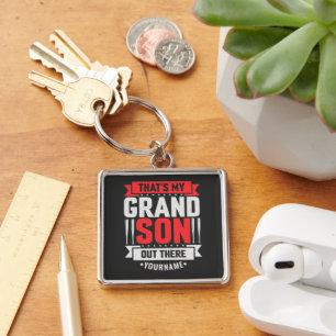 Porte-clés C'est mon petit-fils là-bas Baseball