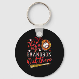Porte-clés C'est mon petit-fils là-bas Baseball Grand-mère Ma
