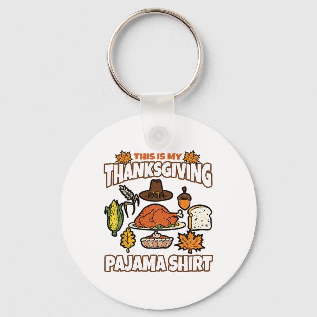 Porte-clés C'Est Mon Pumpki De Pjama De Thanksgiving (Recto)