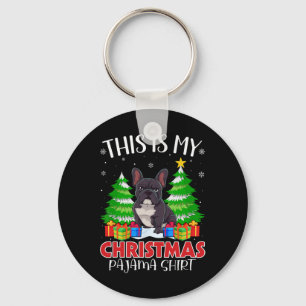Porte-clés C'Est Mon Pyjama De Noël Chien À Balles Français X