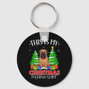Porte-clés C'Est Mon Pyjama De Noël Chien Mastiff Anglais Xm