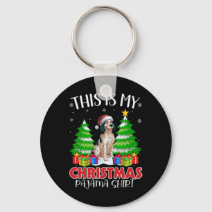 Porte-clés C'Est Mon Pyjama De Noël Chien Xma
