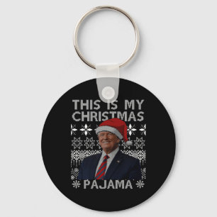 Porte-clés C'Est Mon Pyjama De Noël Drôle Matching Tr