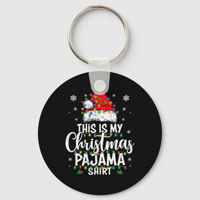 Porte-clés C'est mon pyjama de noël éclairant les hommes les  (Recto)