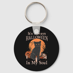 Porte-clés C'est toujours Halloween dans mon âme Citrouille C