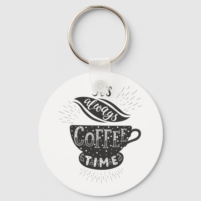 Porte-clés C'est Toujours l'Heure du Café (Recto)